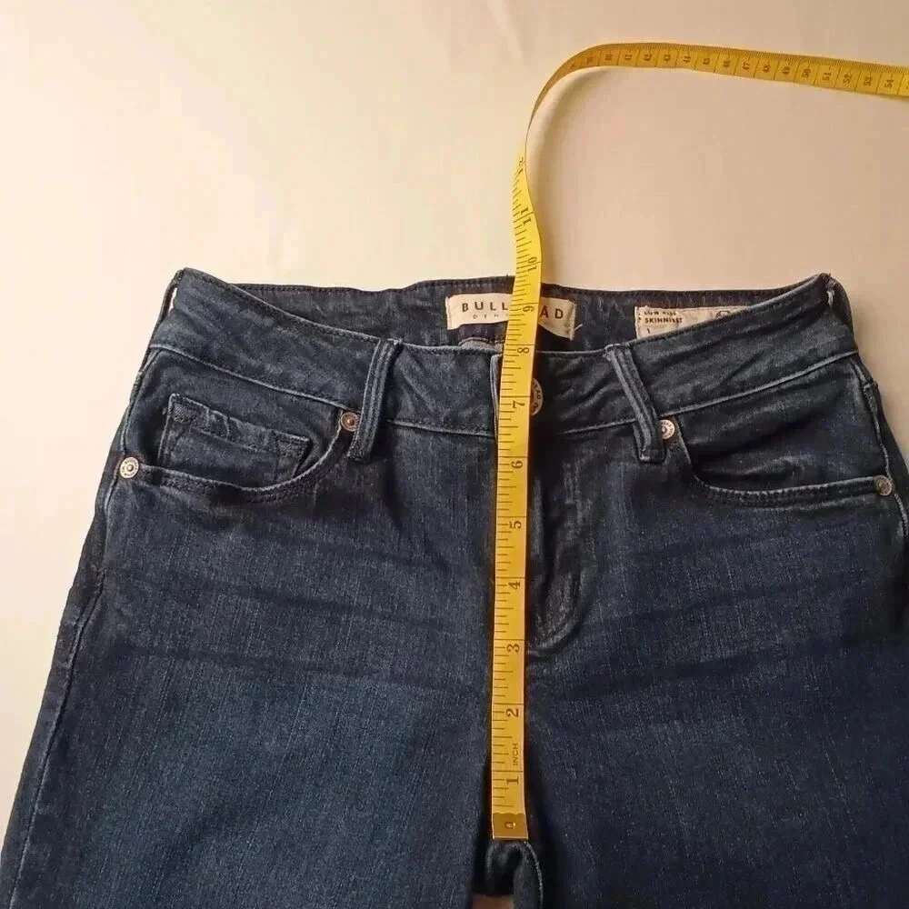 Bullhead Womens Low Rise Skinniest Jeans Blue Size 0/24 Y2K Stretch Denim